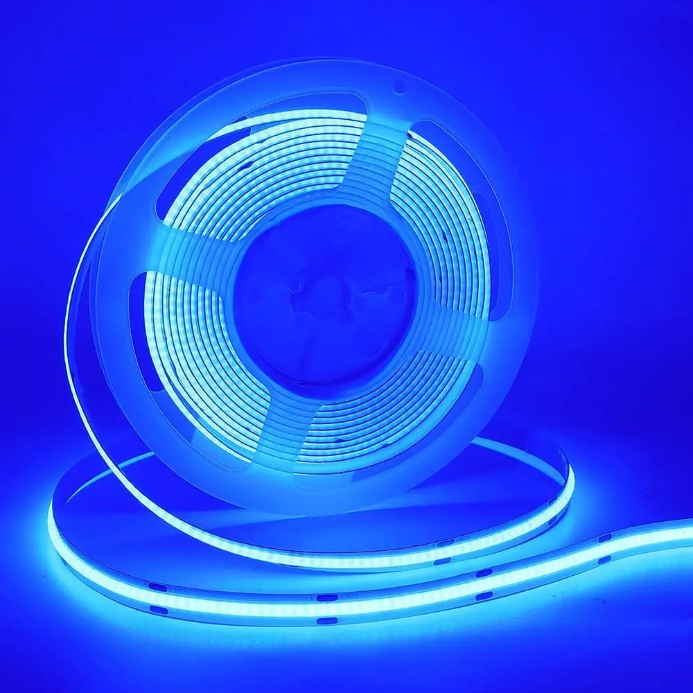 Hoch cri ra 90 dc24v 8mm 120leds/m flexible cob led streifen licht warm natur kühl weiß, rot, grün, blau, goldgelb, rosa – Detail 7