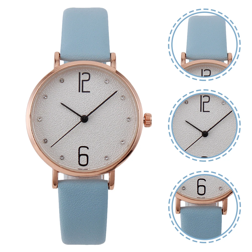 

Studded Quartz Watch Ladies Casual Women Wrist Adjustable Strap Mineral Glass Elegant Daily Party School Gift