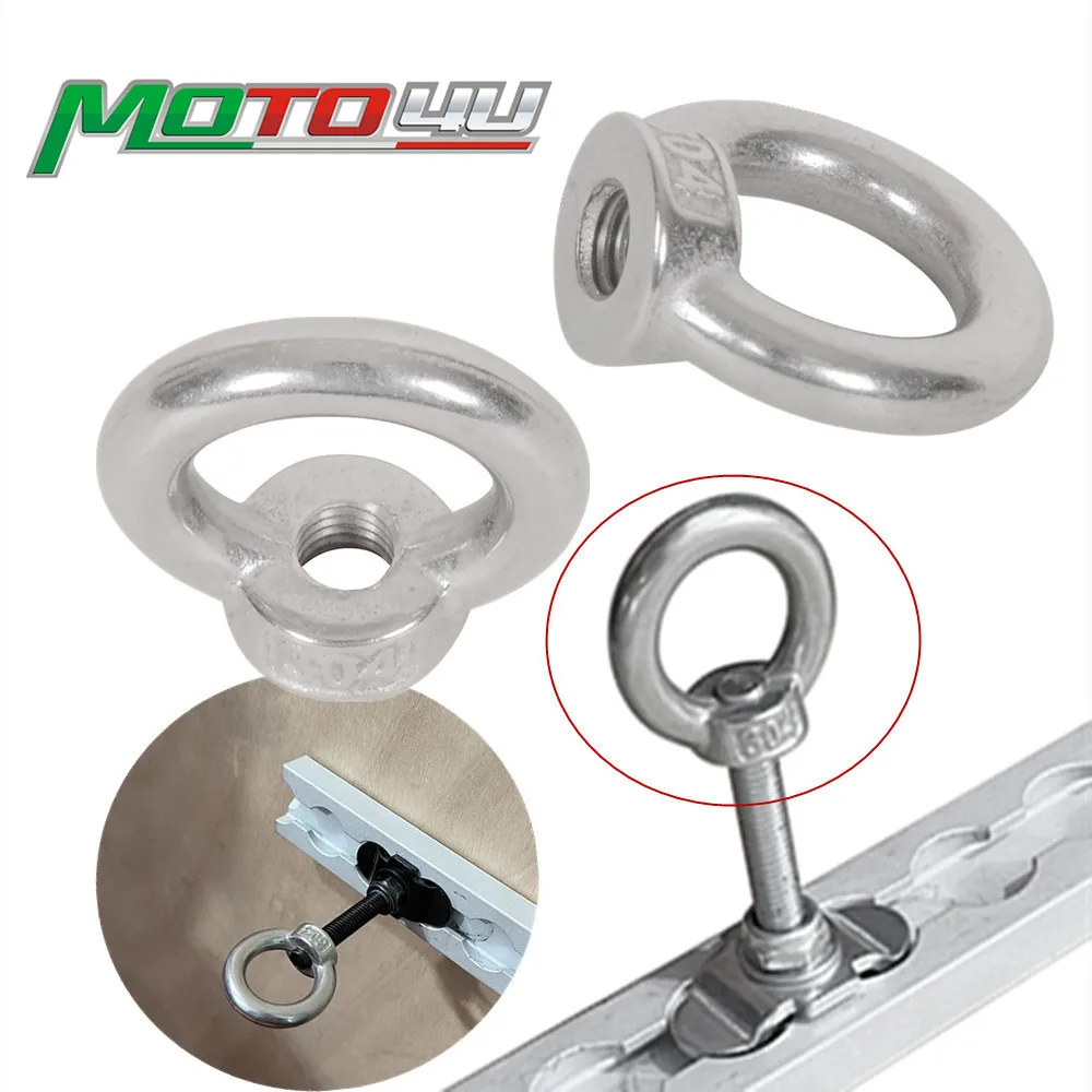 1PC Ring Nut M8 304 stainless steel Hook Tie Down Rope Kit Anchor Point Accessories For Tie Down Straps Ratchet Straps