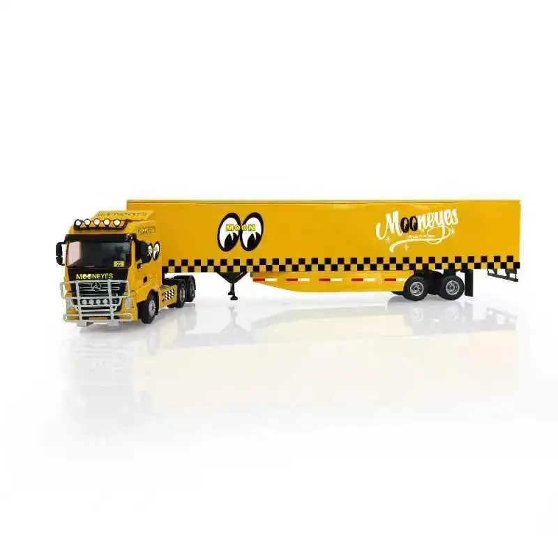 MJ SANY Diecast 1/64 مقياس Mooneye سبيكة سيارة نموذج شاحنة لعب المركبات الهندسة الحاويات مقطورة لعب للأولاد هدية الأصلي