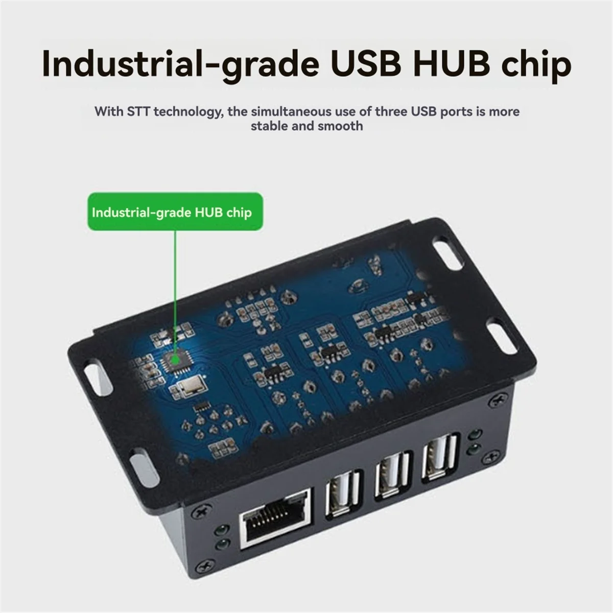 

Popular_Waveshare Industrial Grade Multifunctional USB HUB with Power EU Plug
