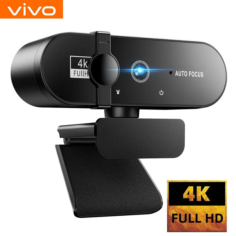 VIVO 4K 2K 1080P Autofocus Webcam Full HD Camera Web Cam for Laptop PC Windows With Microphone Video Calling Gamer Live Show