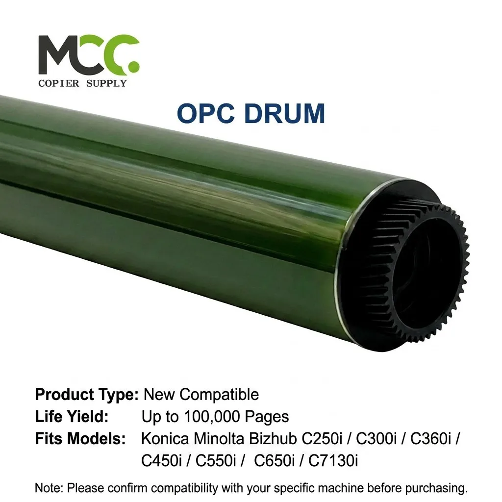 1Pcs Compatible OPC Drum Core for Konica Minolta Bizhub C250i C300i C360i C450i C550i C650i C750i Drum Unit Photoconductor Parts