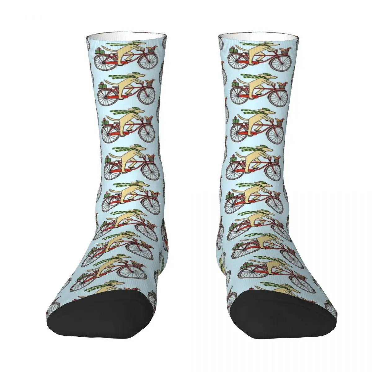 Dog Riding  With Squirrel Winter Holiday cycling Unisex Spring Summer Autumn Winter Socks Cycling Happy Socks street  Crazy Sock