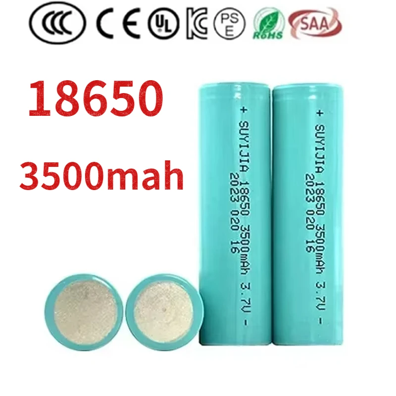 Original 18650 Power Battery 3.7V 3500mAh Lithium Rechargeable Batteries Flashlight Walkie-talkie Toy Power Tools Backup Battery