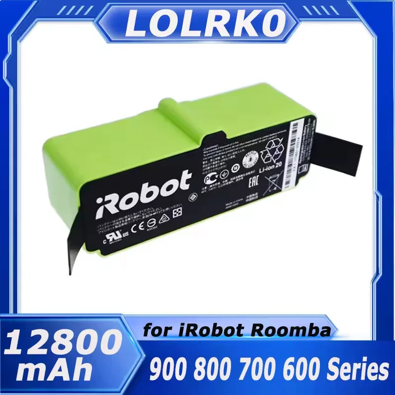 Batería Original de Iones de Litio de 12800mAh para iRobot Roomba 680, Robots Serie 500, 600, 700, 800, 900, 595, 670, 671, 675, 677, 681, 685, 690, 691, 695