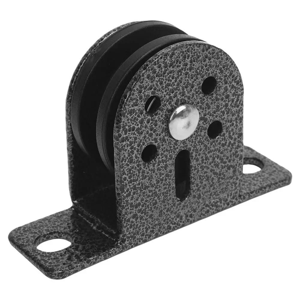 3pcs Durable Iron Construction Fixed Pulley Block Small Size Fixed Type Ceiling Mount Pulley Pulley Wheel System Wall Mount