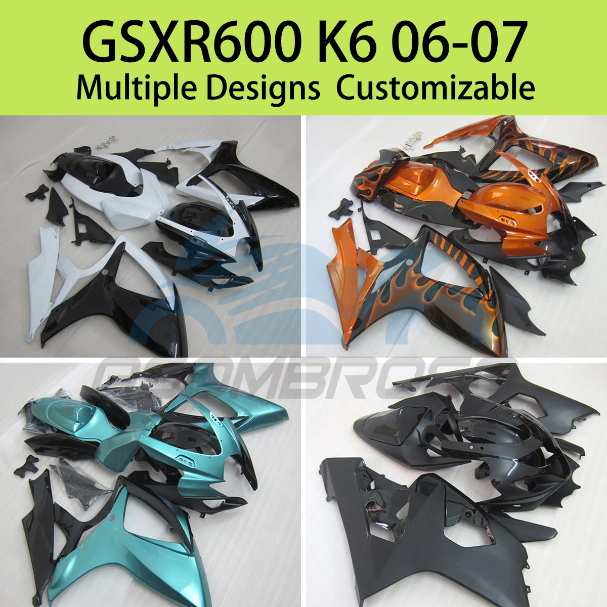 

Injection Fairings for SUZUKI GSXR600 GSXR750 K6 06 07 Motorcycle High Quality Plastic Mold Fairing Kit GSXR 600 750 2006 2007