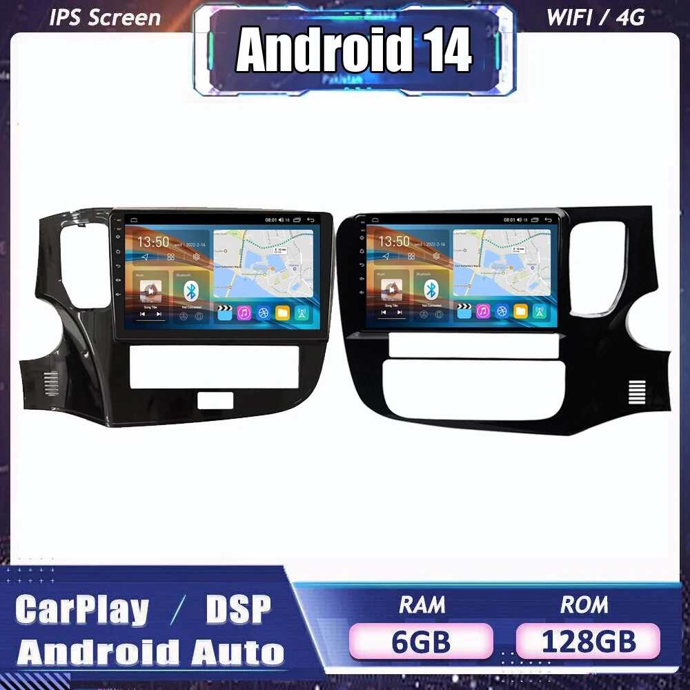 

Wireless CarPlay Android Auto Radio For Mitsubishi Outlander 3 2012-2018 4G+Wifi Car Multimedia Video Player GPS 2din 2Din BT