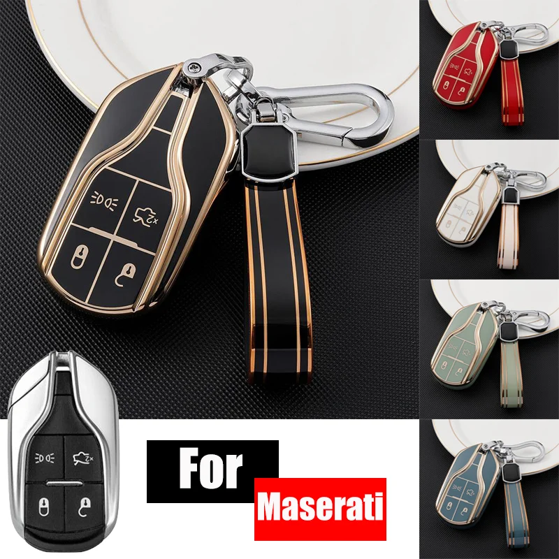 Z+ TPU Car Remote Smart Key Fob Case Cover For Maserati Quattroporte Ghibli Levante