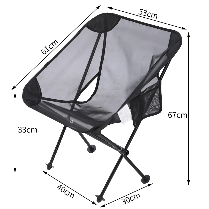 Silla ultraligera de aleación de aluminio 7075, Asiento desmontable, portátil, plegable, transpirable, tela de red para acampar, playa, pesca, viaje