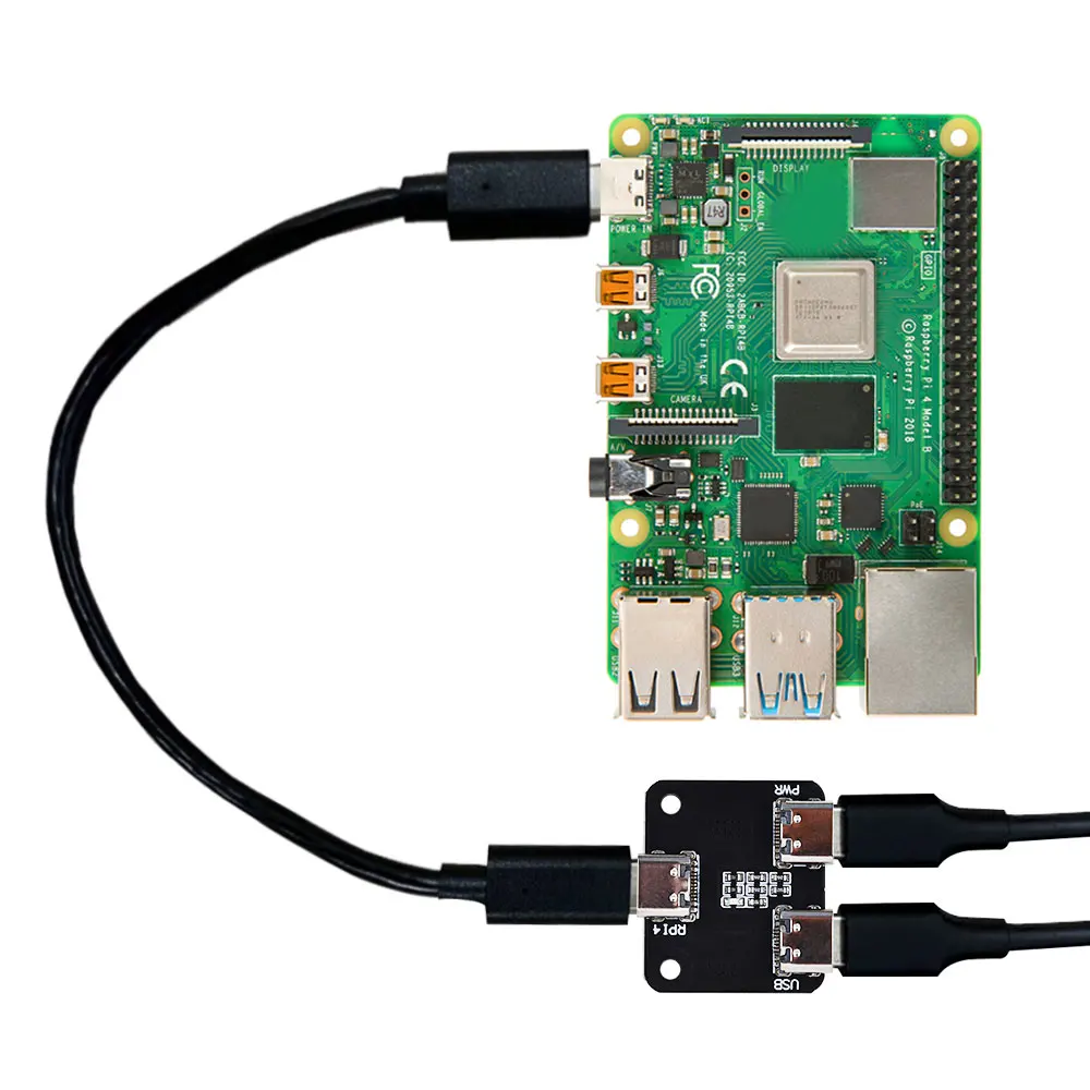 USB Power Splitter for Raspberry Pi Development Board BliKVM and PiKVM KVM over IP HDMI CSI Type-C Interface