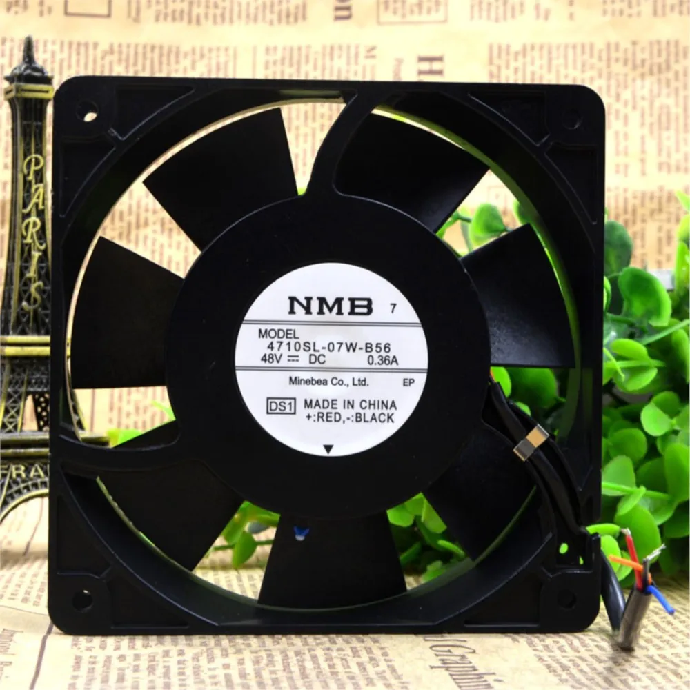 4710SL-07W-B56 48V 0.36A 12CM Aluminum Frame Frequency Converter Cooling Fan 12025, High-Performance Airflow