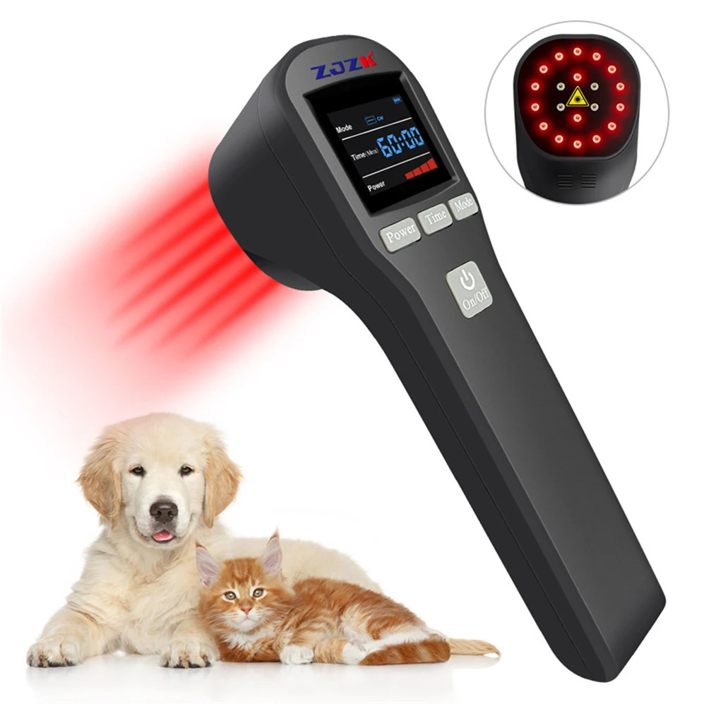 

ZJZK NIR 880mW 650nmx16+808nmx4 Portable Sciatica Low Level Laser Device for Body Pain Veterinary Laser Therapy Machine Infrared