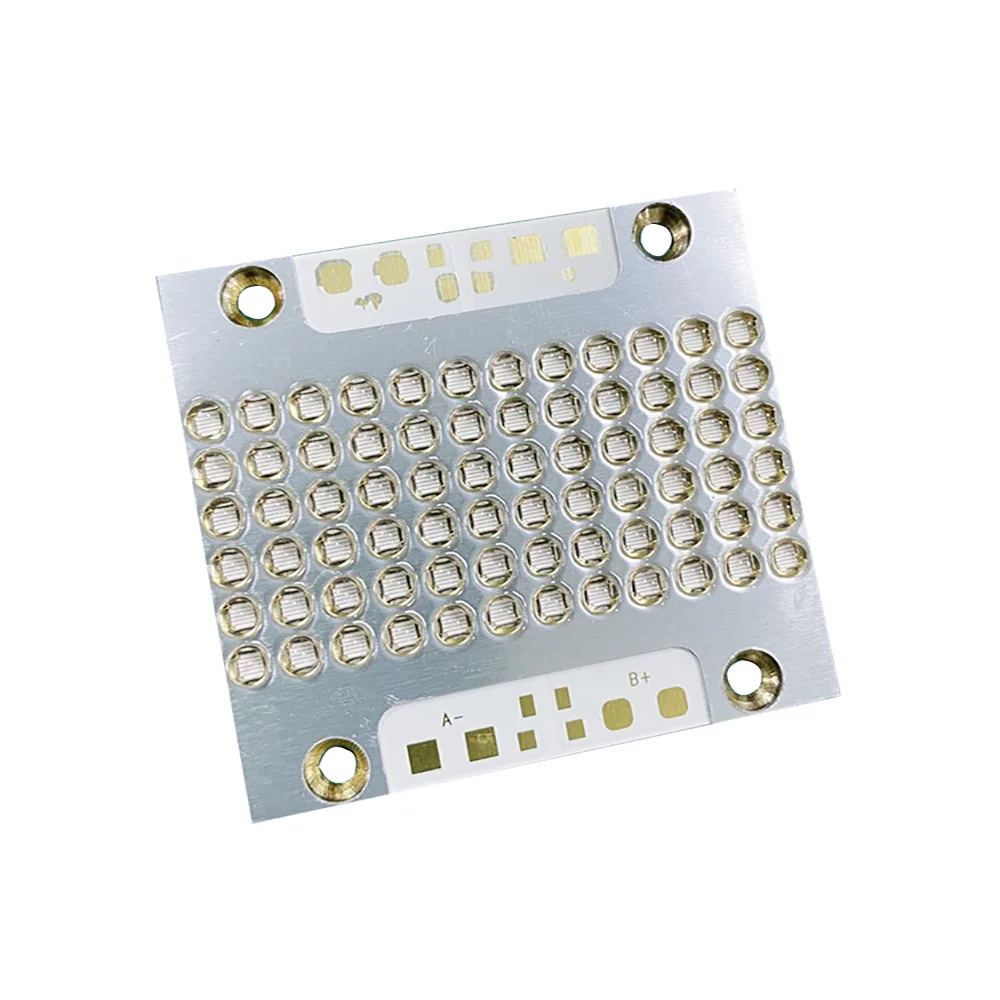50 * 25 mm Płytka PCB UV LED do płaskiej drukarki Epson Lampa utwardzająca Niebieskie światło utwardzane światłem 395nm Moduł kodowania atramentowego 200W 50V