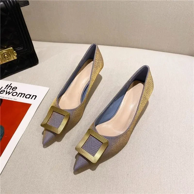 Women's Flat Shoes Low Heel Elegant Non Slip Casual Ladies Footwear Spring Quick Delivery Summer 2024 On Sale Genuine Mark