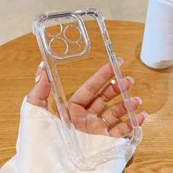 Funda de teléfono sin amarilla para iPhone, carcasa trasera dura de acrílico transparente con botón plateado, parachoques, 16, 15, 14, 13, 12, 11 Pro Max Plus