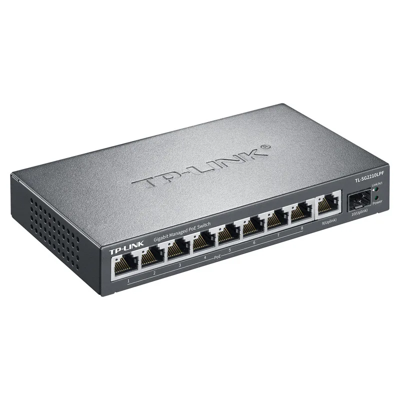 TP-LINK 10-port Full Gigabit Switch with 9-port Power Ethernet Ports and 1 2.5G SFP Optical Port