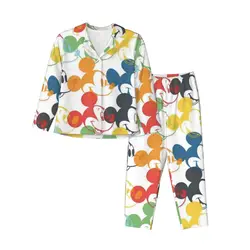 Disney Mickey Mouse Women's Pajamas Set 2 Piece Set For Women Casual Long sleeve Suit