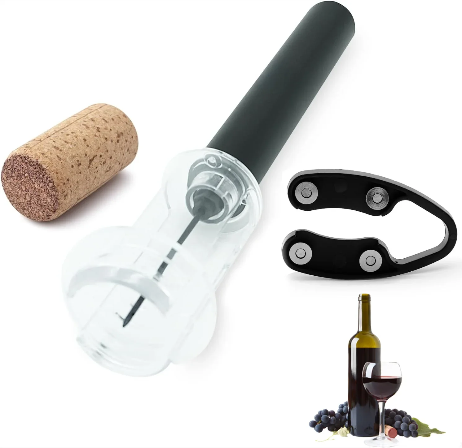 Air Pump Wine Bottle Opener Air Pressure Vacuum Wine Stopper Beer Lid Opener Corkscrew Corks Out Tool Kitchen Accessories view 2