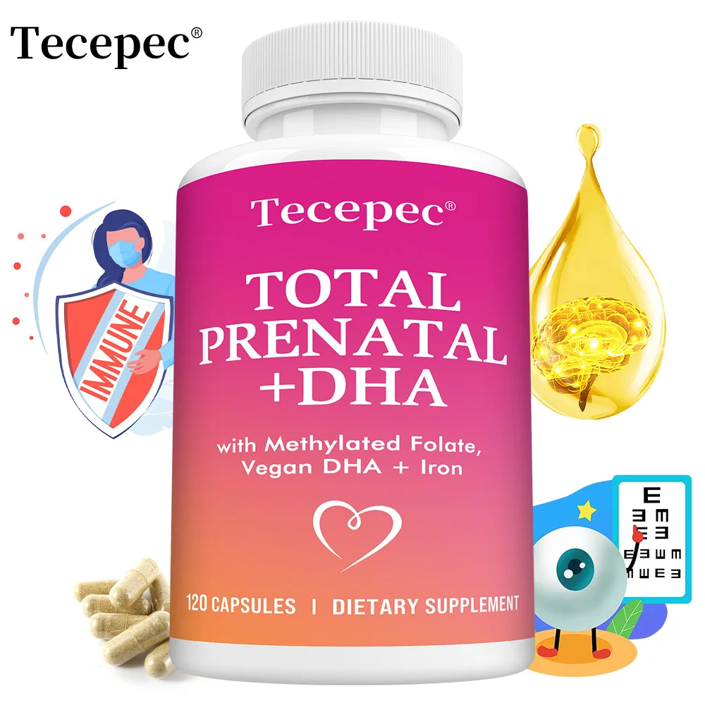 Prenatal Multivitamin Capsules with DHA EPA, Folate, Iron, Pregnancy Breastfeeding Nutritional Support, Immune & Energy Wellness