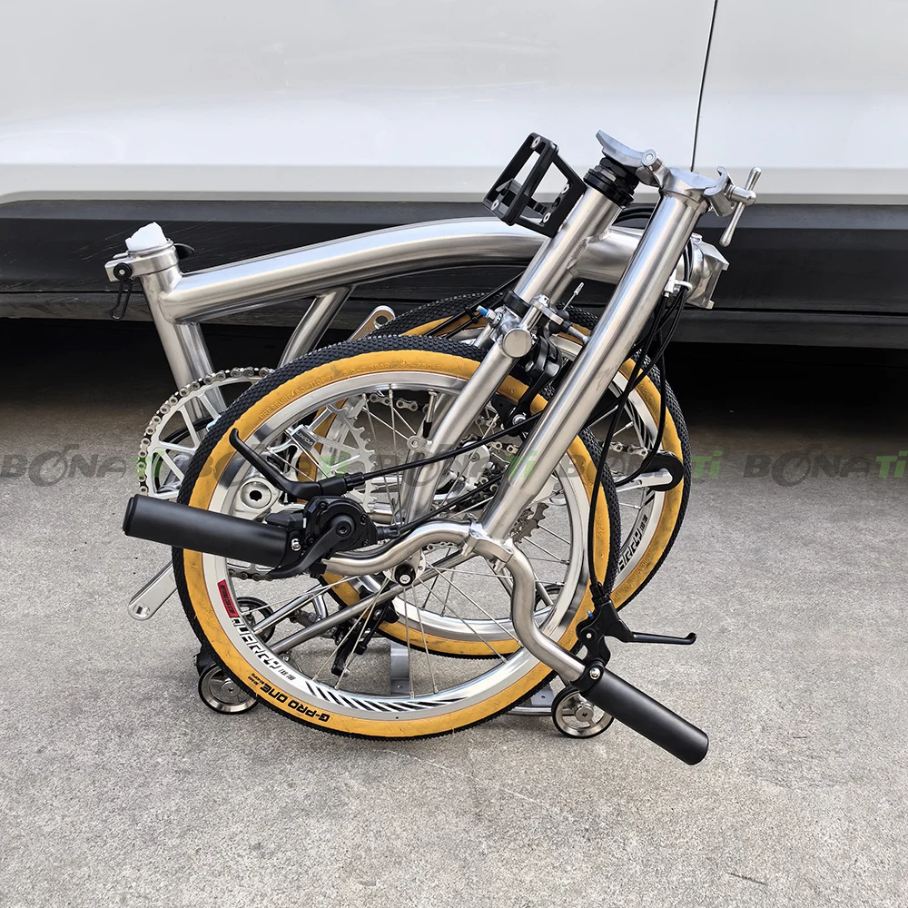 Aluminum Alloy Wheel Titanium Alloy Trifold Bike Foldable Bicycle 16inch ,P Line, 7 Speed