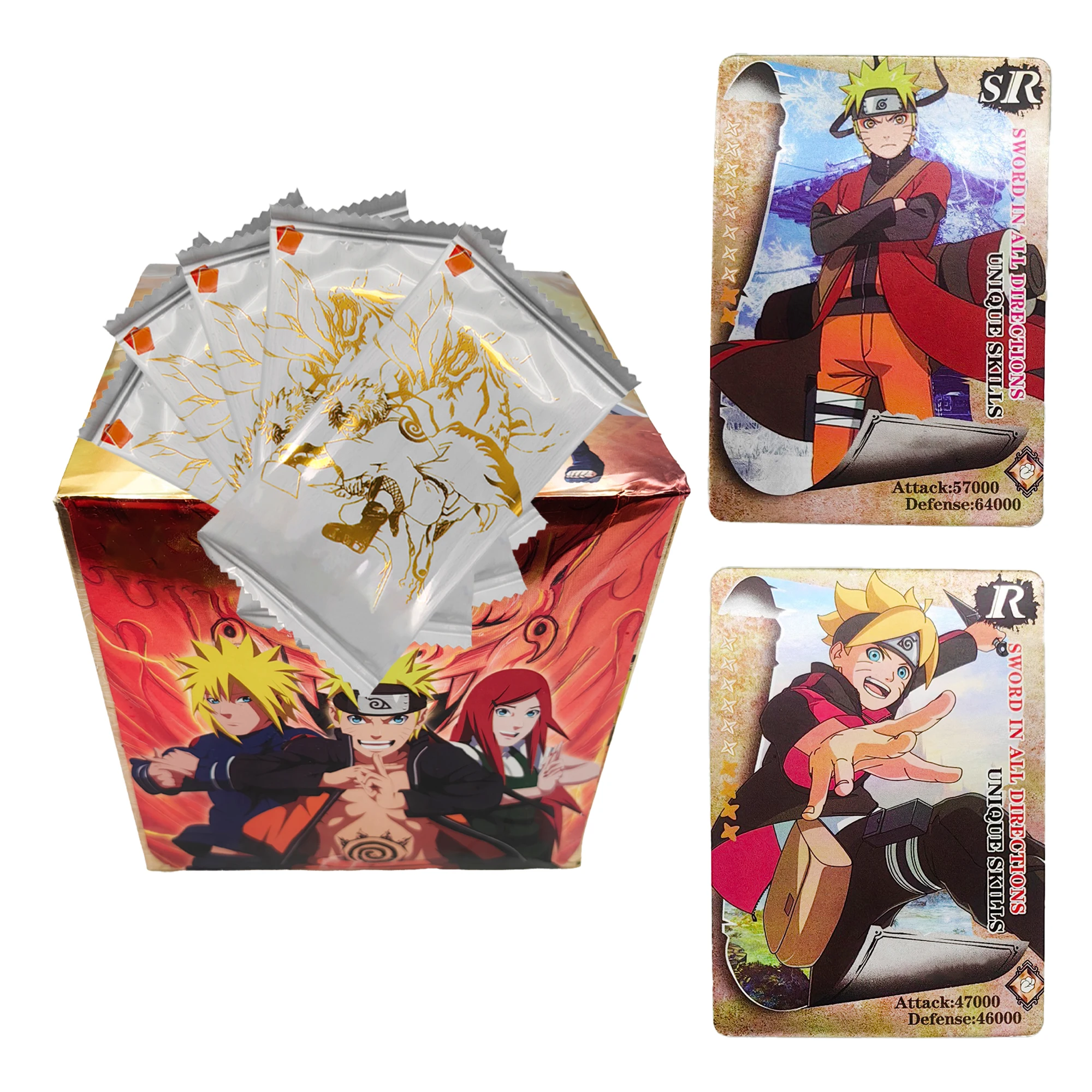 Collezione Naruto Card Brave Edition Figure Anime Hero Paper Game Flash Film originale Album raro Regalo giocattolo