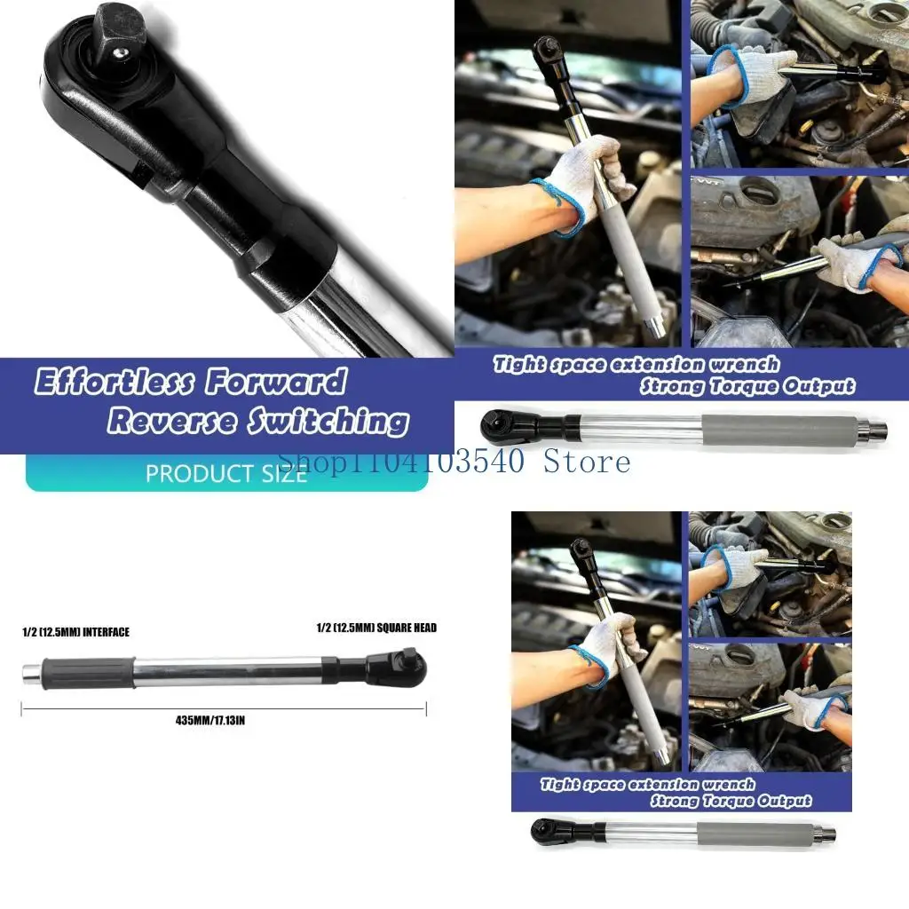 

02DC 1/2" Offset Extension Wrench for Electric Drills Socket Adapters Included Impact Ratchet Extender