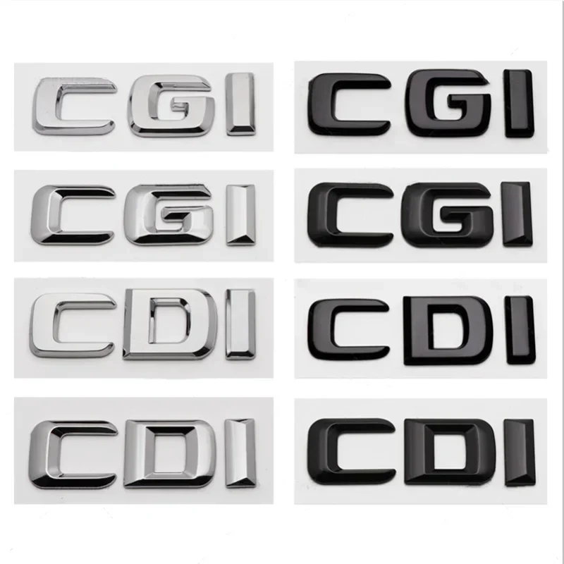 

3D ABS CDI CGI Logo Letters Car Rear Trunk Sticker For Mercedes C200 C220 W204 W205 E220 E200 E250 W211 Emblem Badge Accessories