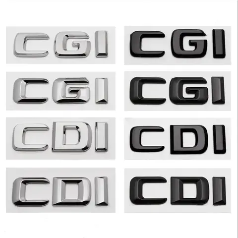 3D ABS CDI CGI 로고 편지 자동차 뒷 트렁크 스티커 메르세데스 C200 C220 W204 W205 E220 E200 E250 W211 엠블럼 배지 액세서리