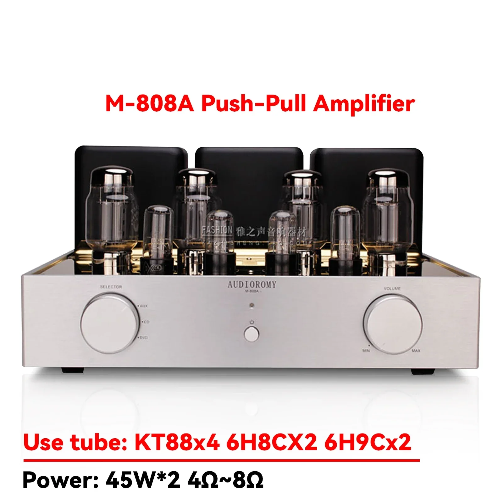 AMXEKR KT88 Röhrenverstärker Rein Handgefertigt Geschweißter Elektronischer Röhrenverstärker 45W 2.0 HIFI-Verstärker Audio