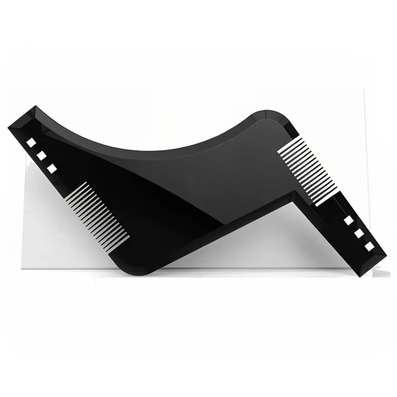 أداة توجيه مشط تشكيل اللحية للحصول على خط مثالي لأعلى وحواف، تستخدم مع ماكينة تشذيب اللحية أو ماكينة حلاقة لقص الشعر
