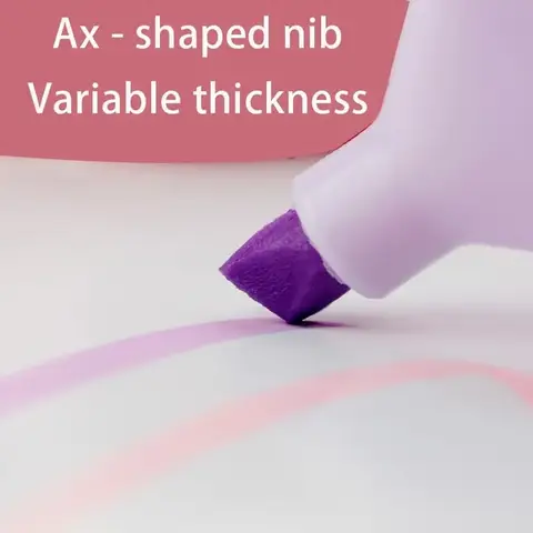 6 delar söta björnformade överstrykningspennor – livfulla pastellfärger, mjuk spets och ögonvänliga för studenter, kontorsbruk 8 best sales mini-överstrykningspennor - №1