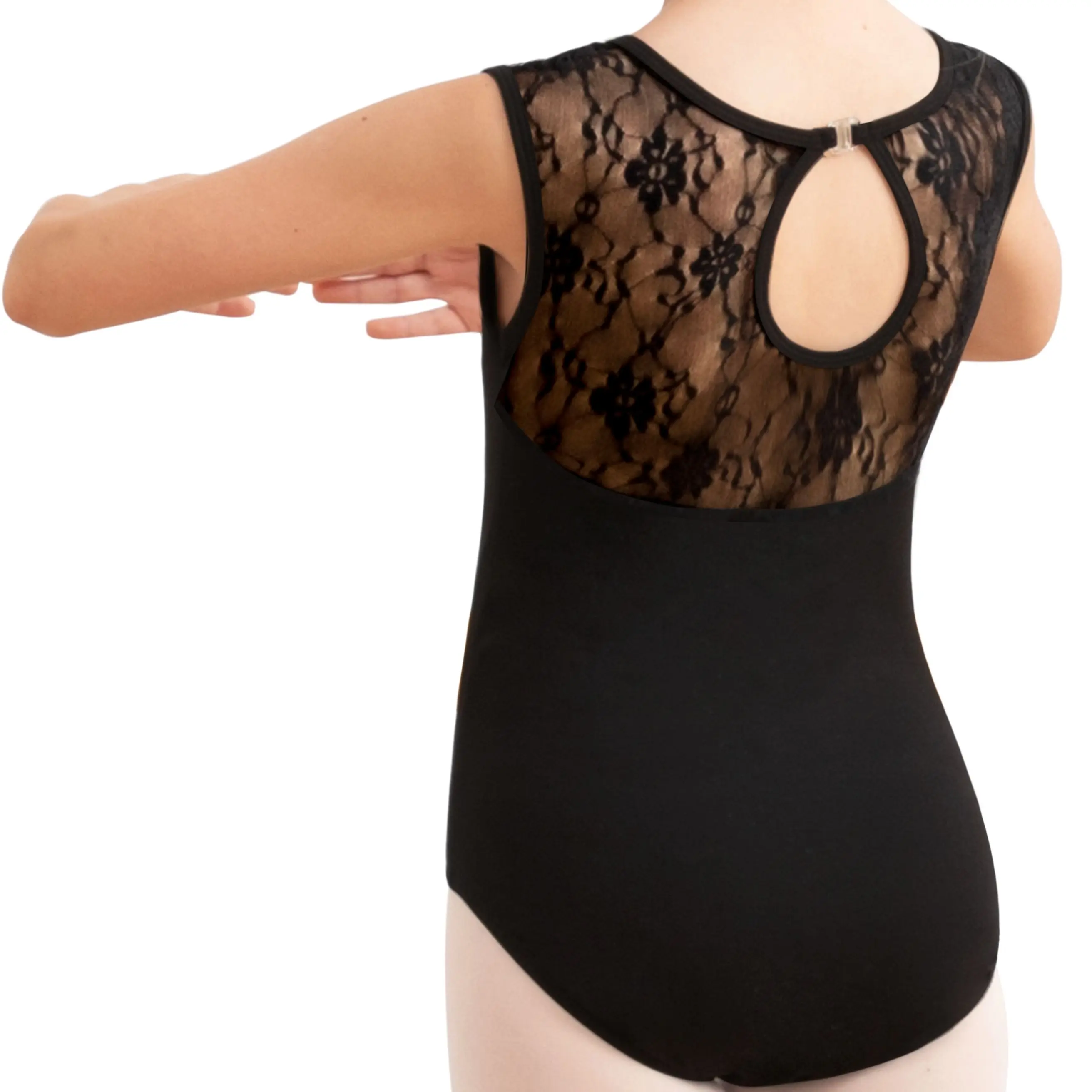 ملابس رقص للفتيات بأكمام قصيرة من الدانتيل للباليه، ملابس رقص الجمباز للفتيات الصغيرات الصغار