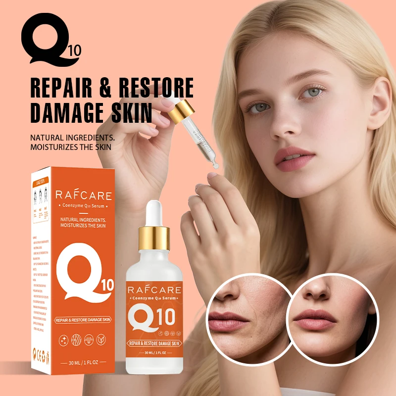 Suero facial antiarrugas Q10 de coenzima, reafirmante, reafirmante, antienvejecimiento, se desvanece, líneas finas, mejora la hinchazón, producto coreano para el cuidado de la piel