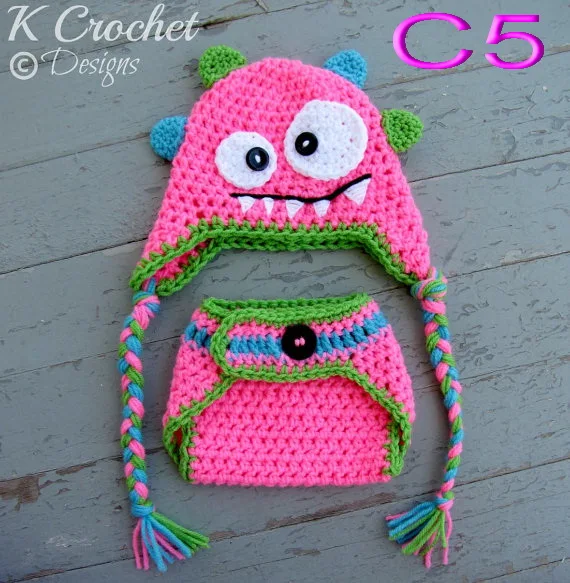 

Special clearance - Baby girls pure handmade crochet hat with Matching Diaper Cover 2pcs/set Newborn Photo Prop 6-12Month