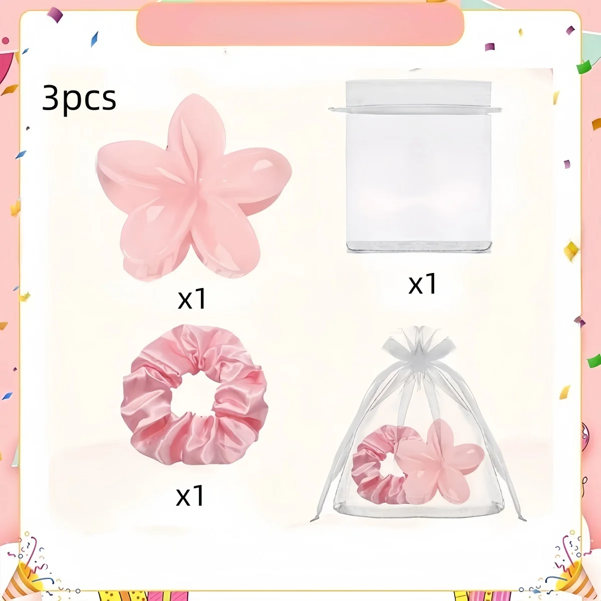 3/15/30-teiliges Brautjungfern-Geschenkset | Blumenclips, Satin-Stirnbänder für Junggesellinnenabschied, Hochzeit, Geburtstag – Detail 3