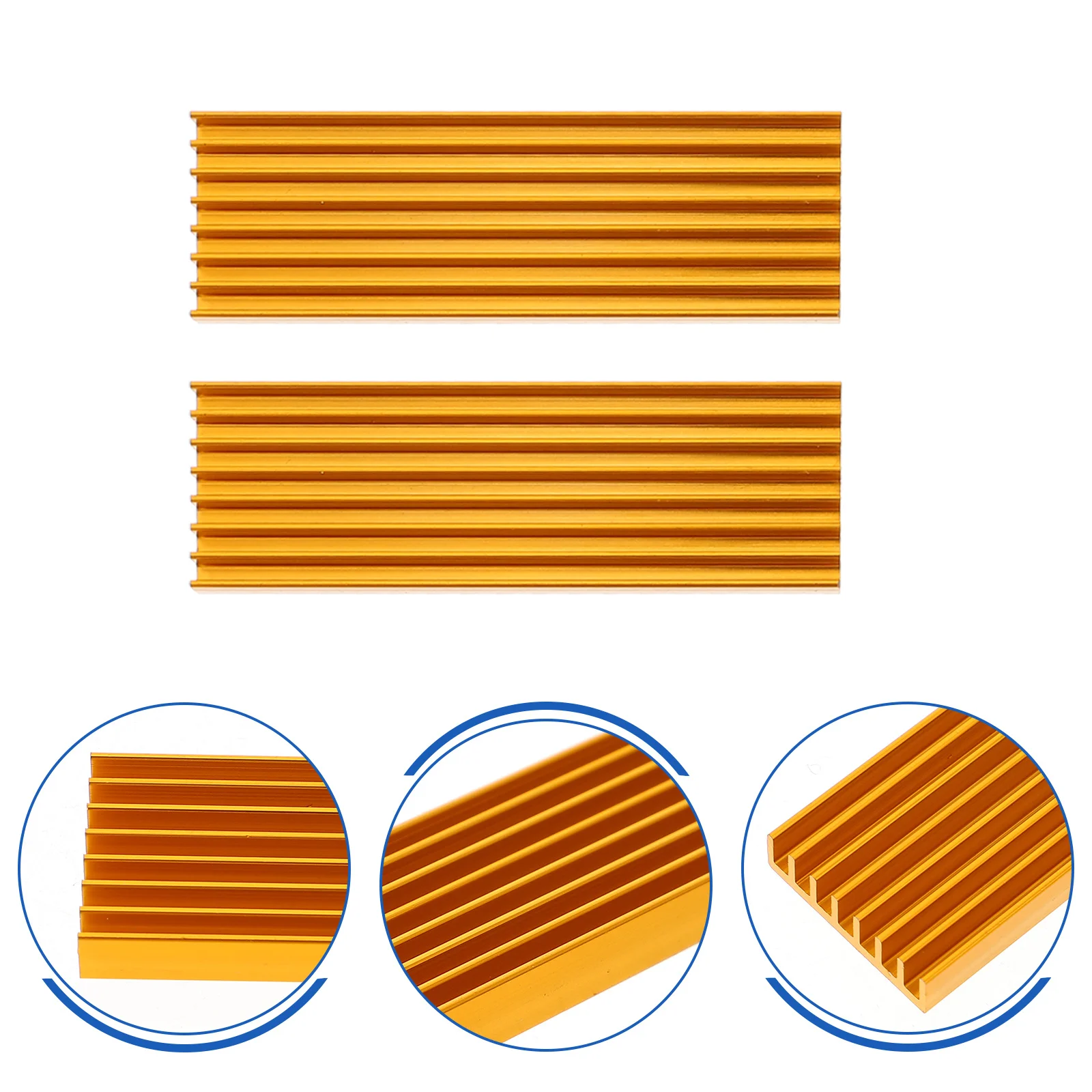 

2 set Aluminum Ssd Heat Sink 2.2 2280 Solid State Drive Cooling Fin For Laptop Desktop Pc Computer Accessory