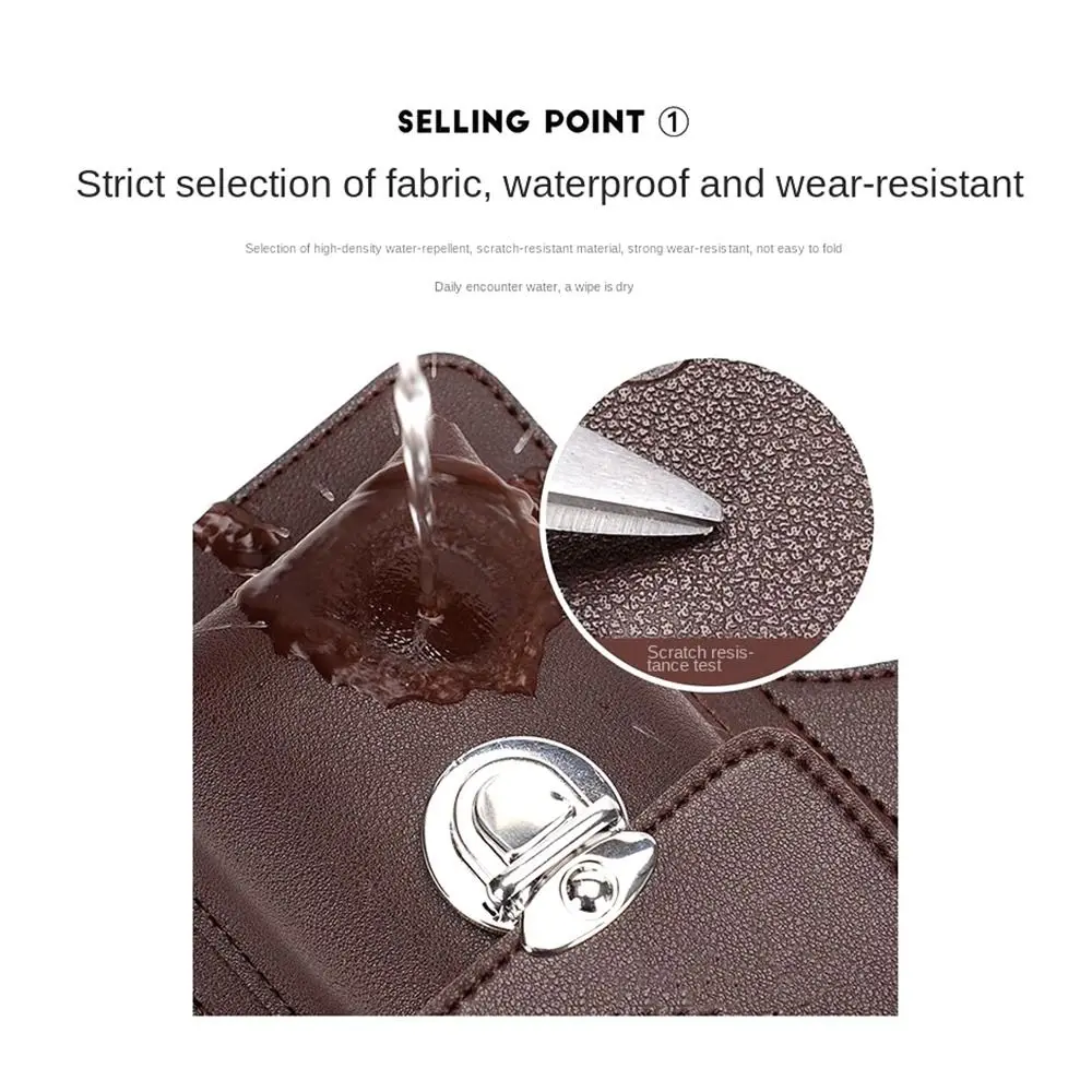 

New Multifunctional Belt Waist Bag Portable Solid Color Phone Waist Bag Vintage Leather Bag PU Outdoor Sports Bag