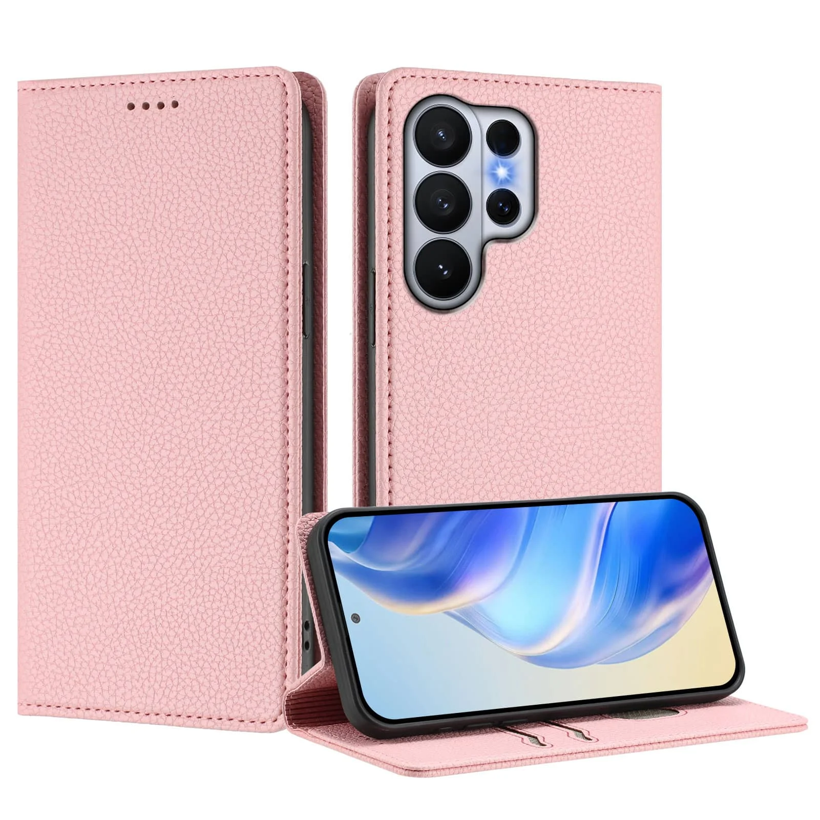 

WEFOR RFID Magnetic Wallet Case for Samsung Galaxy S26 Edge S25 S24 Ultra S24 FE, Flip Folio Card Holder Kickstand Shockproof