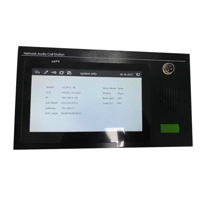 

IP PA System 10-inch Touch Screen Visual Intercom Host Speaker with Controller and Paging Mic