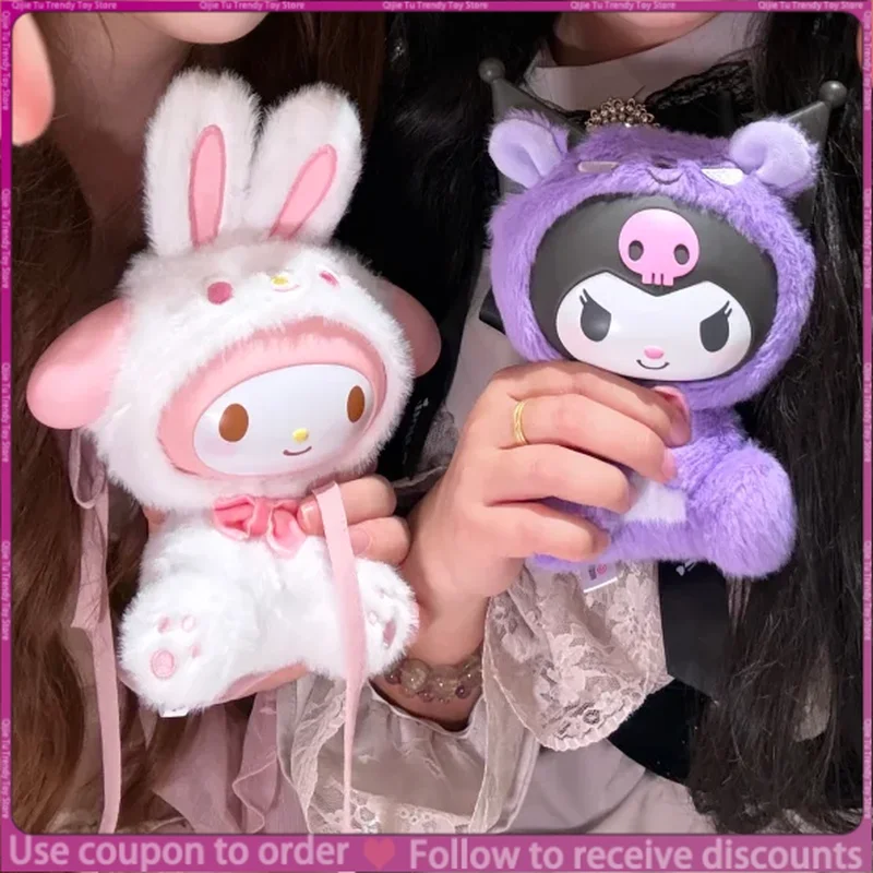 Caja Sorpresa de Peluches de Vinilo de la Serie Familiar y Amigos de Sanrio, My Melody, Kuromi, Cinnamoroll, Regalo Decorativo, Juguetes Sorpresa