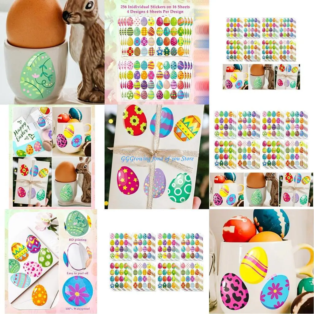 

H9EB 512 Counts Eggs Wrapping Sticker Scrapbooking Sticker for Laptops Phone Case Water Bottle Envelope Card Packaging