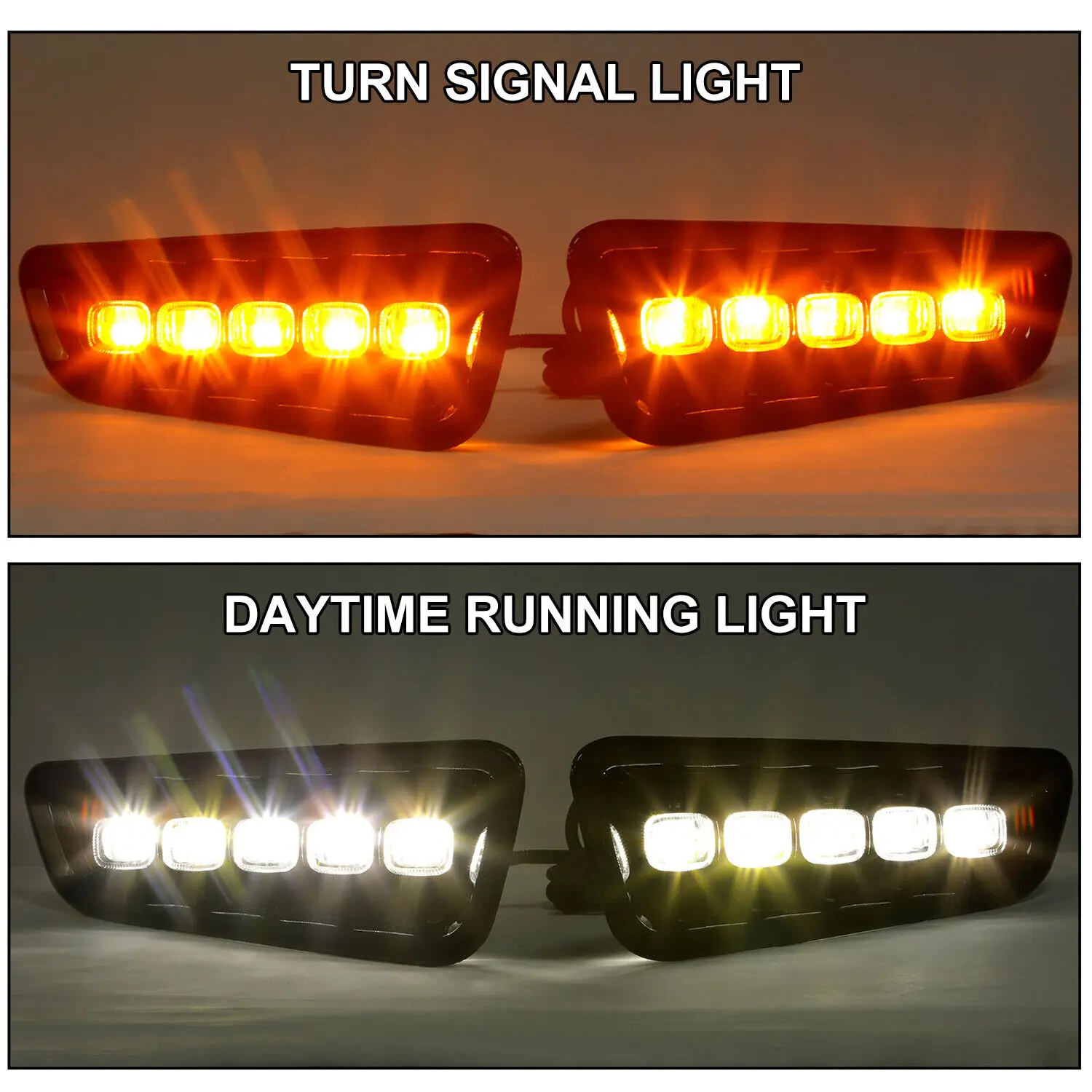 Front Bumper Turn Signal LED Fog Lights DRL Lamps For Ford F150 F-150 Raptor