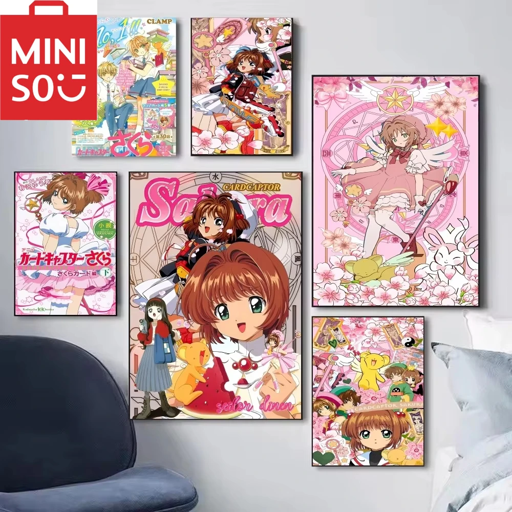 MINISO Anime Sakura Cardcaptor 5D DIY bordado hecho a mano Hayao Miyazaki Kits de pintura de diamante taladro decoración de Roma regalo