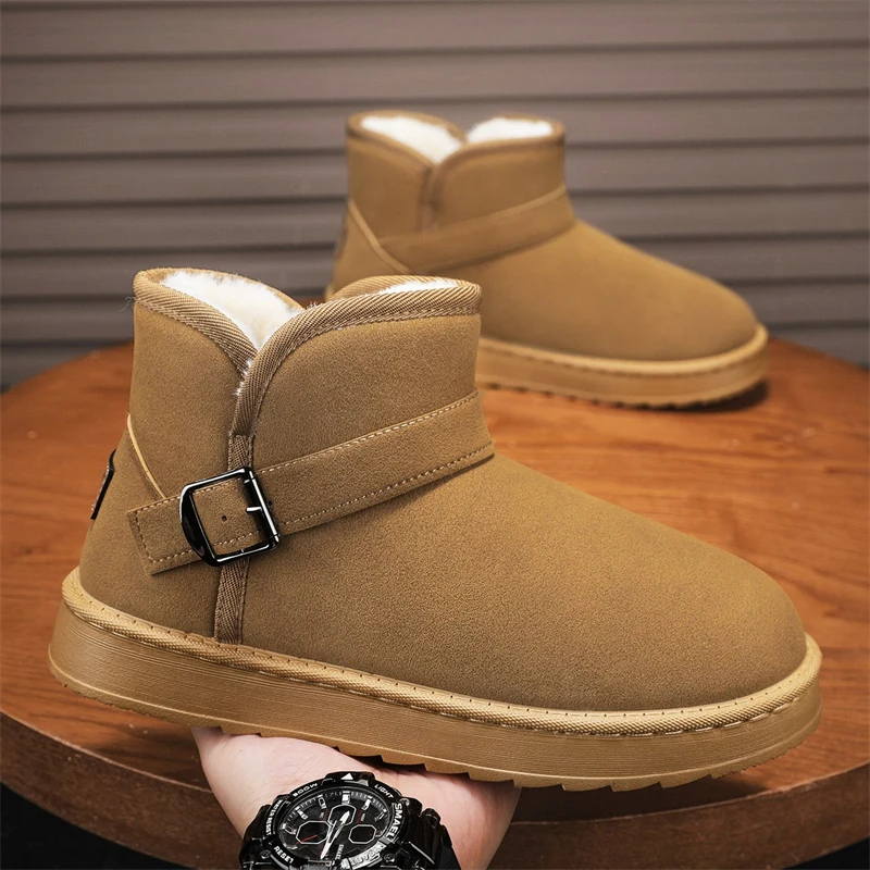 

Men’s 2025 Insulated Snow Boots, Faux Fur Lined & Anti-Skid, Perfect for Veterans Day & Skiing or Snowboarding