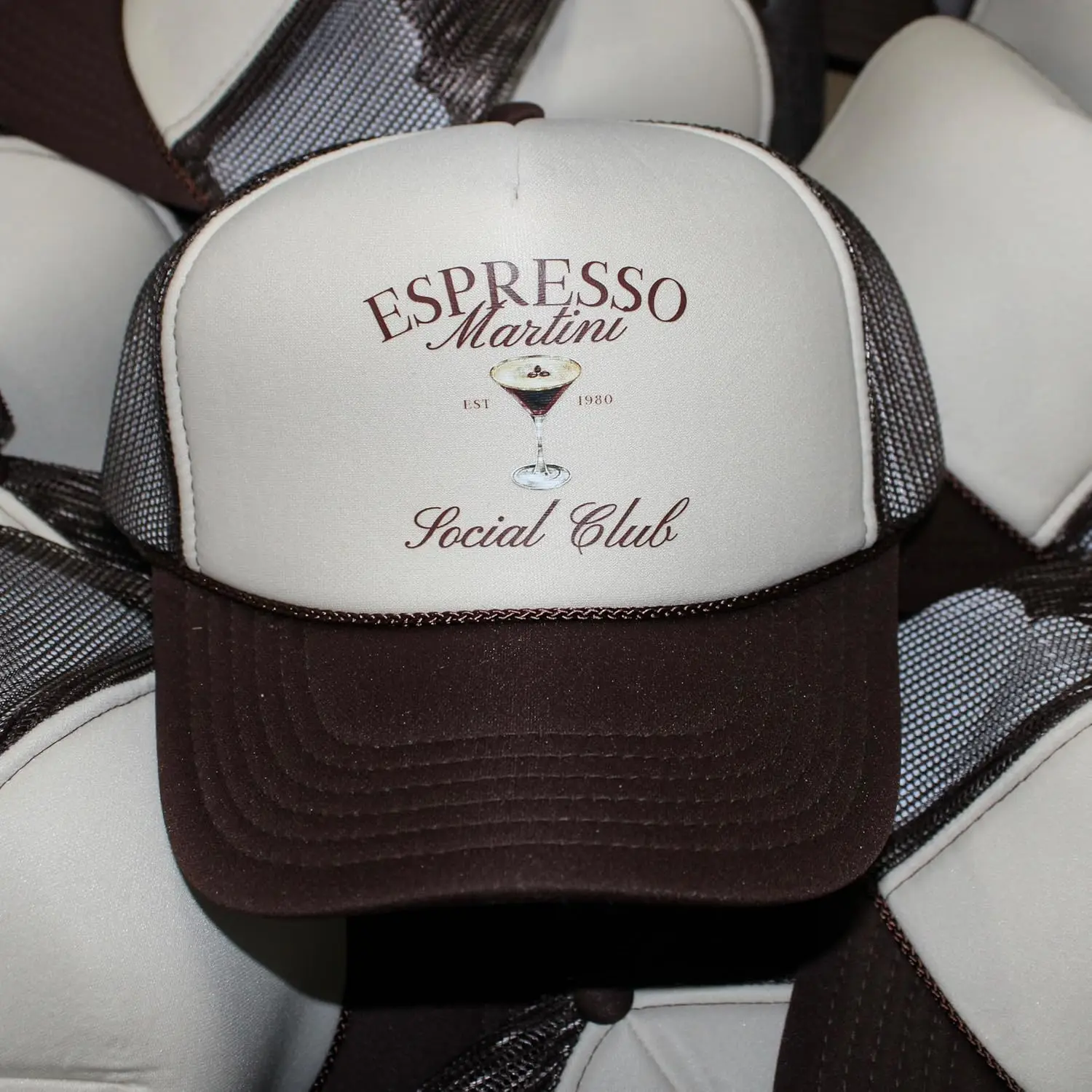 Espresso Martini Social Club Trucker Hat Tequila Drinking Funny Cute Drinks Printing Premium Men Women Baseball Caps Dad Hats