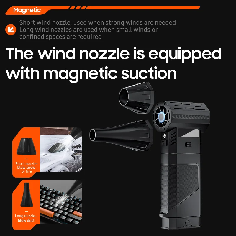 20000RPM Quick Dust Cleaning Drying Car Blower with Removable 180W High Power 8000mAh Battery Turbo Violent Blower Brushless
