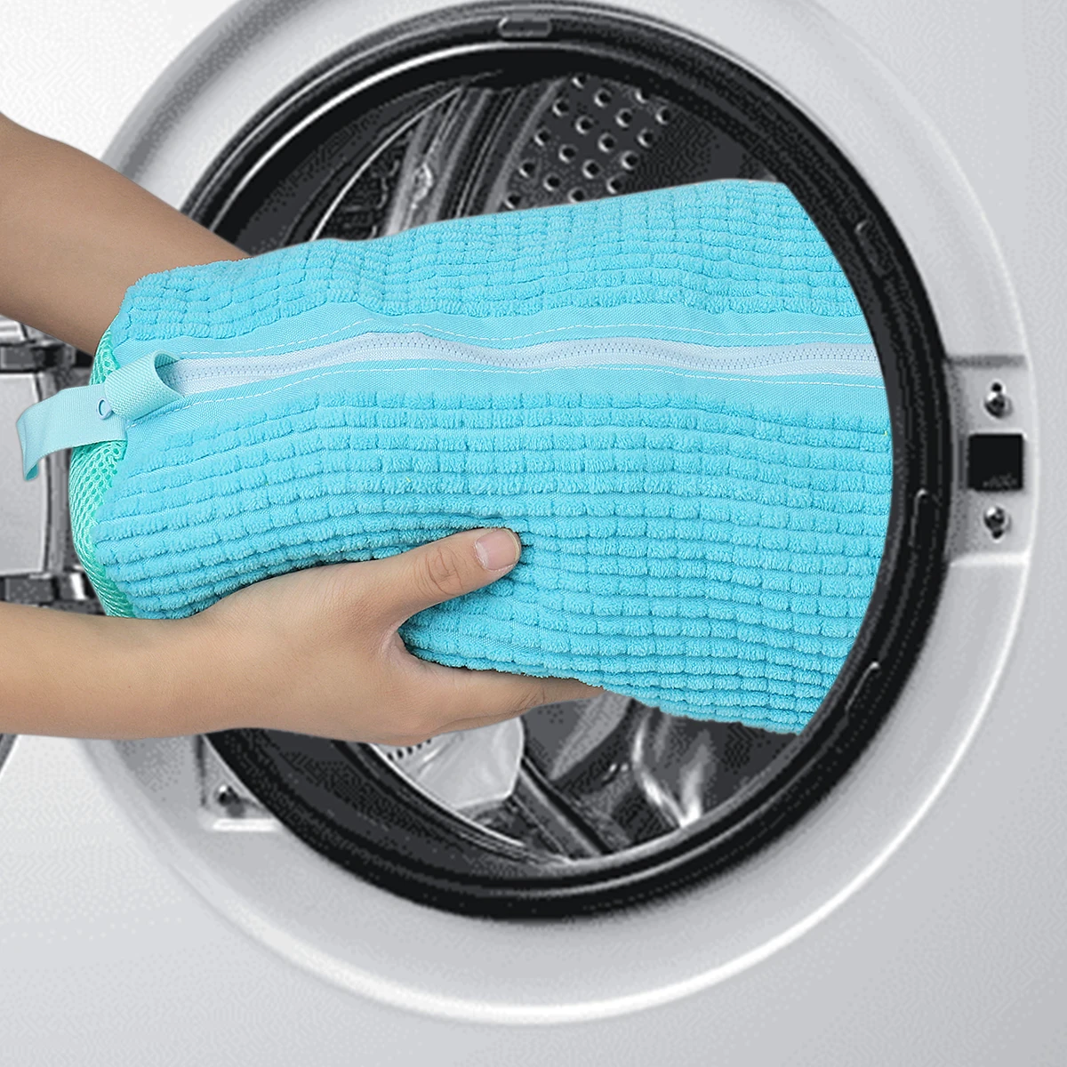 Wash Bag Padded Net Laundry Shoes Protector Fluffy fibers Polyester Washing Shoes Machine Friendly Laundry Bag Drying Bags