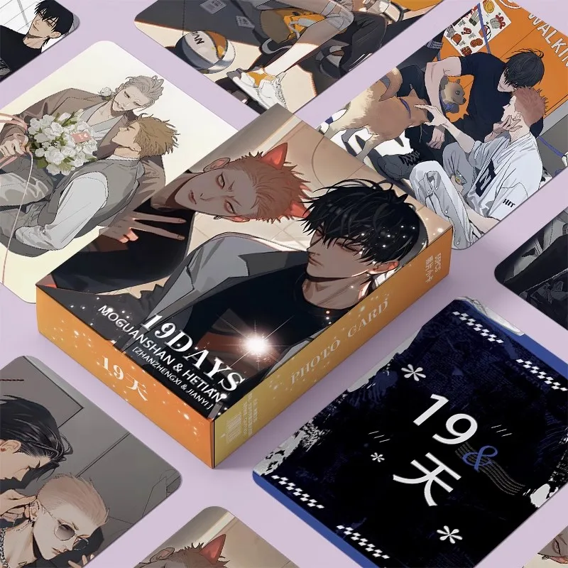 55 Stks/set Chinese Bl Manwha 19 Dagen Laser Lomo Kaart Mo Guanshan, Hij Tian Stripfiguren Hd Photocard Fans Cadeau